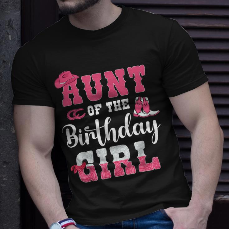 Aunt Of The Birthday Girl Western Cowgirl Themed 2Nd Bday Unisex T-Shirt Gifts for Him