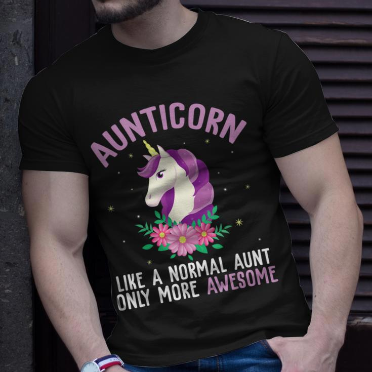 Auntiecorn Like A Normal Auntie Only More Awesome Happy Aunt Unisex T-Shirt Gifts for Him