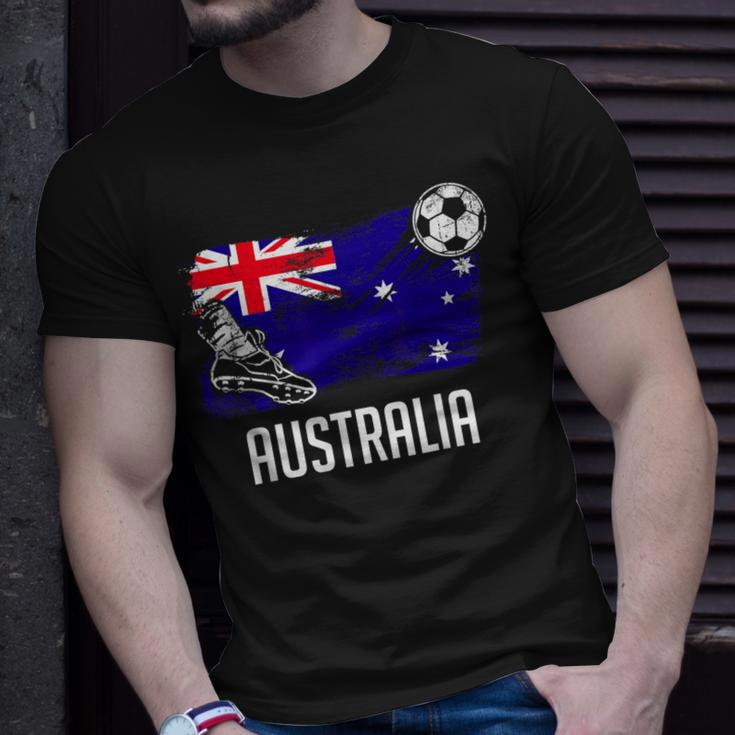 Australia Flag Jersey Australian Soccer Team Australian T-Shirt Gifts for Him