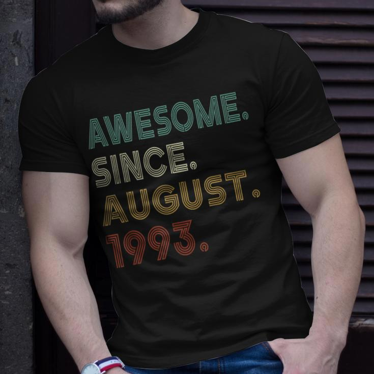 Awesome Since August 1993 30Th Birthday 30 Years Old T-Shirt Gifts for Him