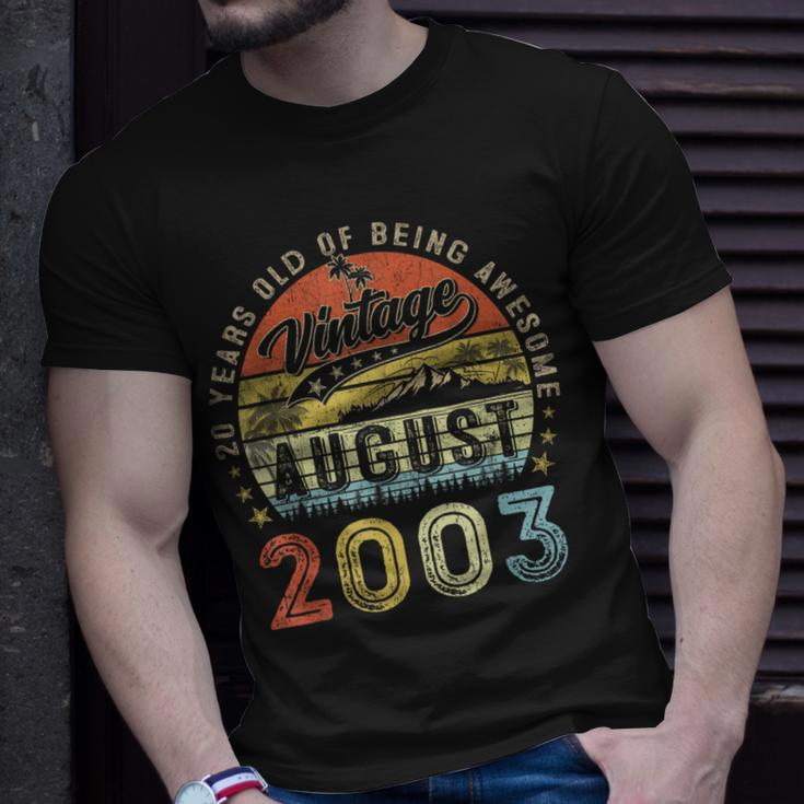 Awesome Since August 2003 Vintage 20Th Birthday T-Shirt Gifts for Him