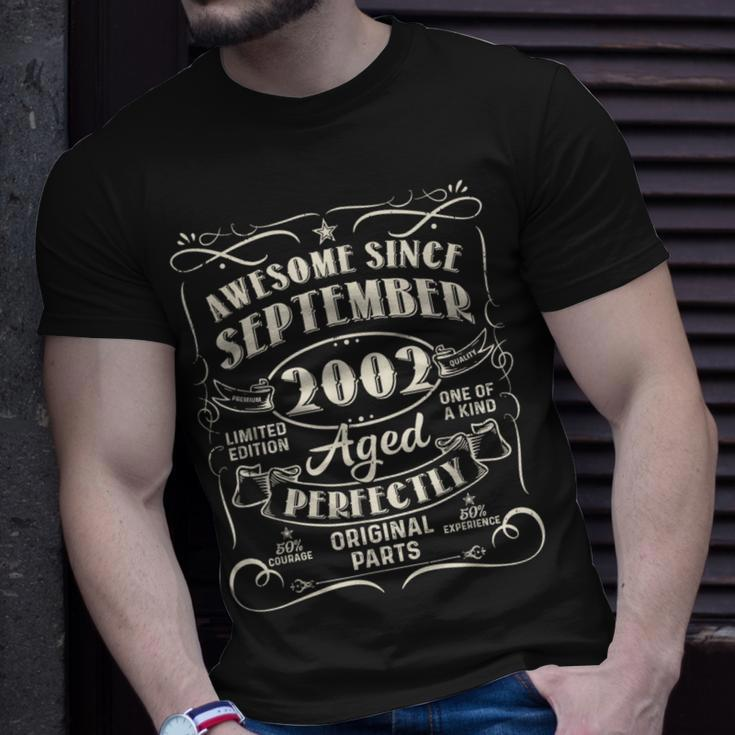 Awesome Since September 2002 21 Years Old 21St Birthday T-Shirt Gifts for Him
