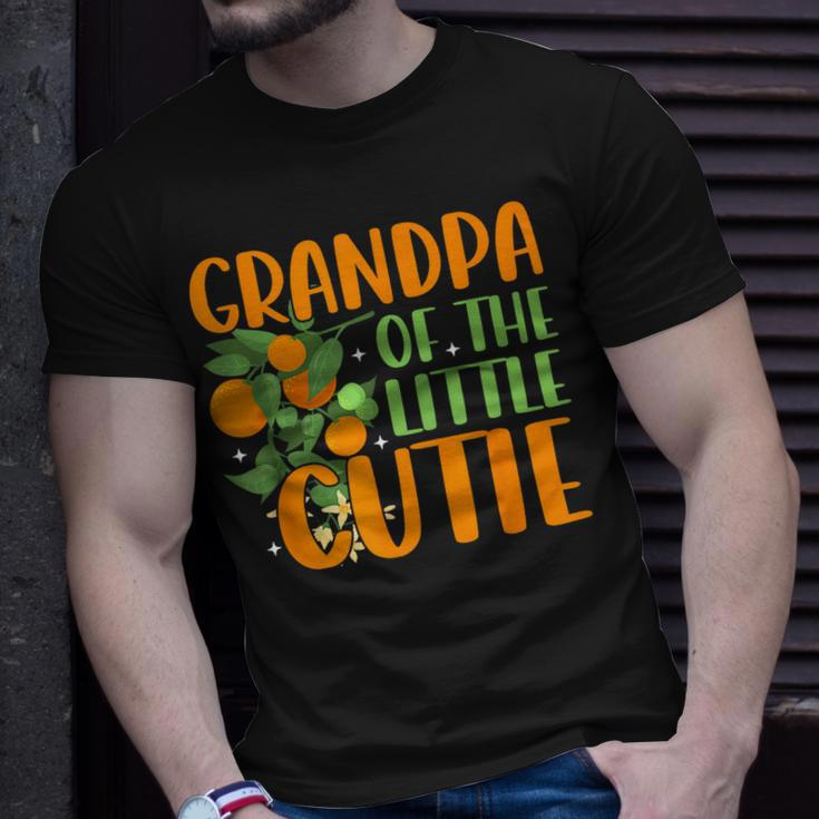 Baby Shower Orange 1St Birthday Party Grandpa Little Cutie Unisex T-Shirt Gifts for Him