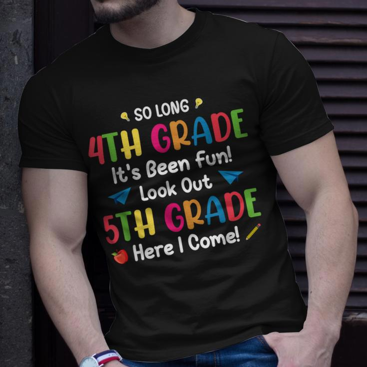 Back To School Funny So Long 4Th Grade 5Th Grade Here I Come Unisex T-Shirt Gifts for Him