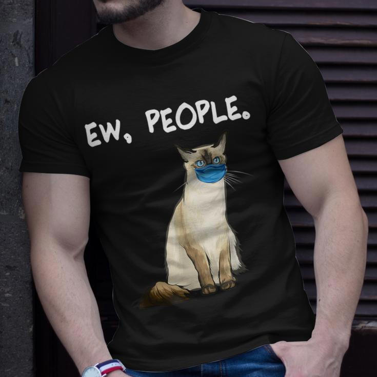 Balinese-Javanese Ew People Cat Wearing Face Mask T-Shirt Gifts for Him