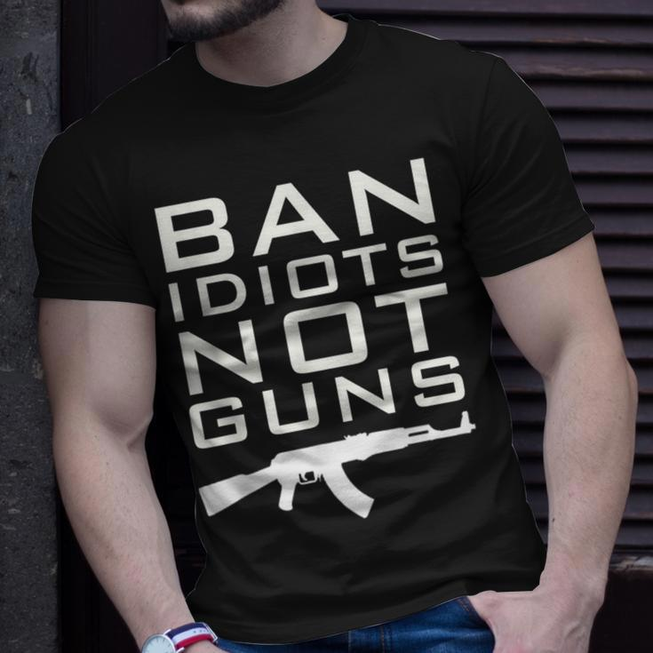 Ban Idiots Not Guns2Nd Amendment Rights T-Shirt Gifts for Him