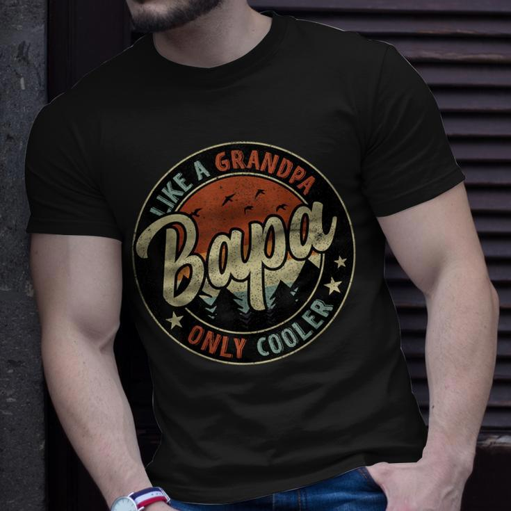 Bapa Like A Grandpa Only Cooler Vintage Retro Fathers Day Unisex T-Shirt Gifts for Him