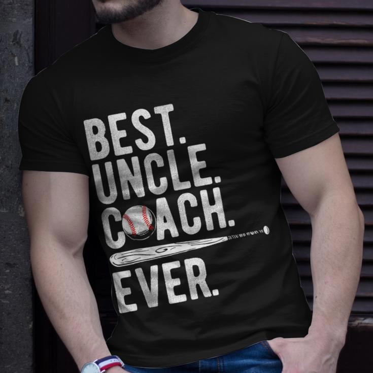 Baseball Best Uncle Coach Ever Proud Dad Daddy Fathers Day Unisex T-Shirt Gifts for Him