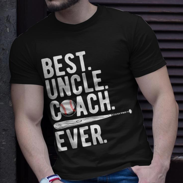 Baseball Best Uncle Coach Ever Proud Dad Daddy Fathers Unisex T-Shirt Gifts for Him