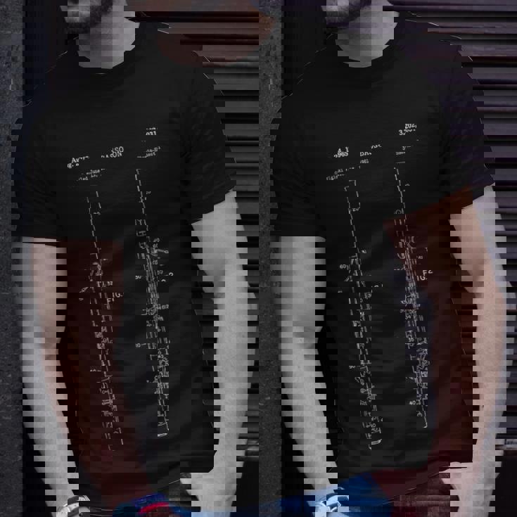 Maglietta Clarinetto Musicista - Design Blueprint, Cotone, Taglio Classico - Foto 6