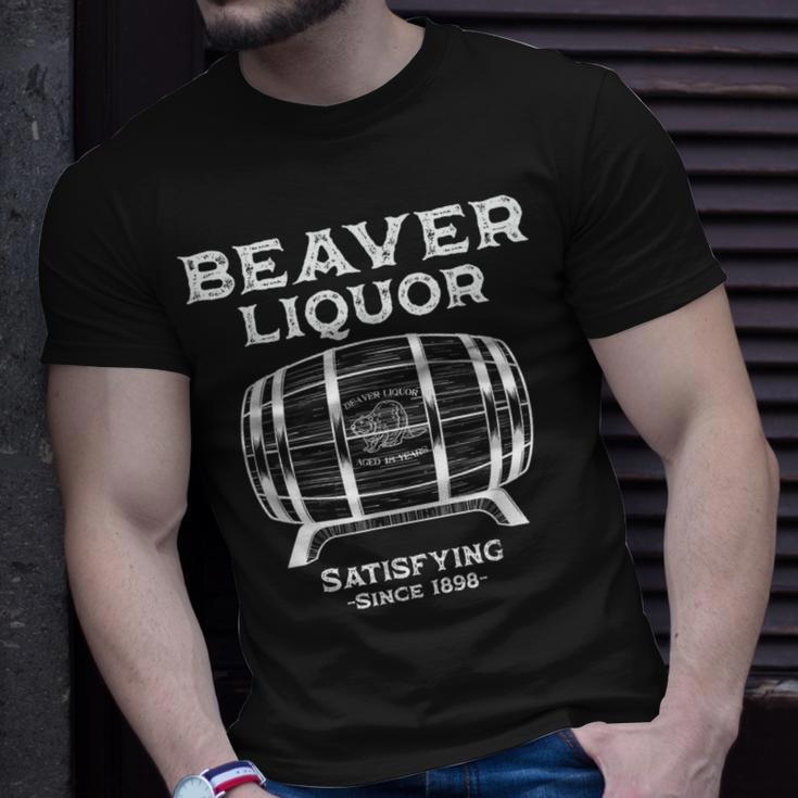 Beaver Liquor Beaver Liqueur Adult Humor Drinking Humor T-Shirt Gifts for Him