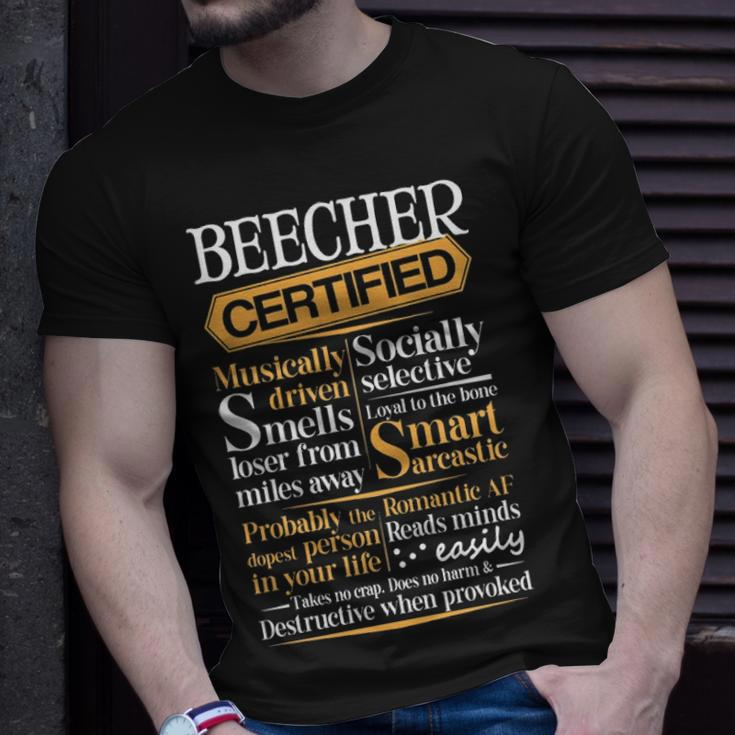 Beecher Name Gift Certified Beecher Unisex T-Shirt Gifts for Him