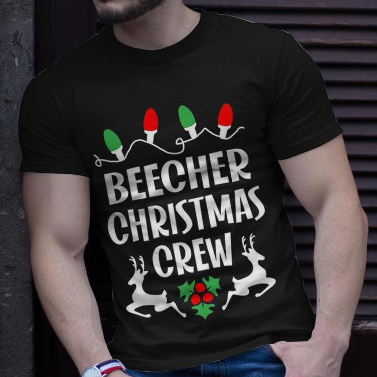 Beecher Name Gift Christmas Crew Beecher Unisex T-Shirt Gifts for Him