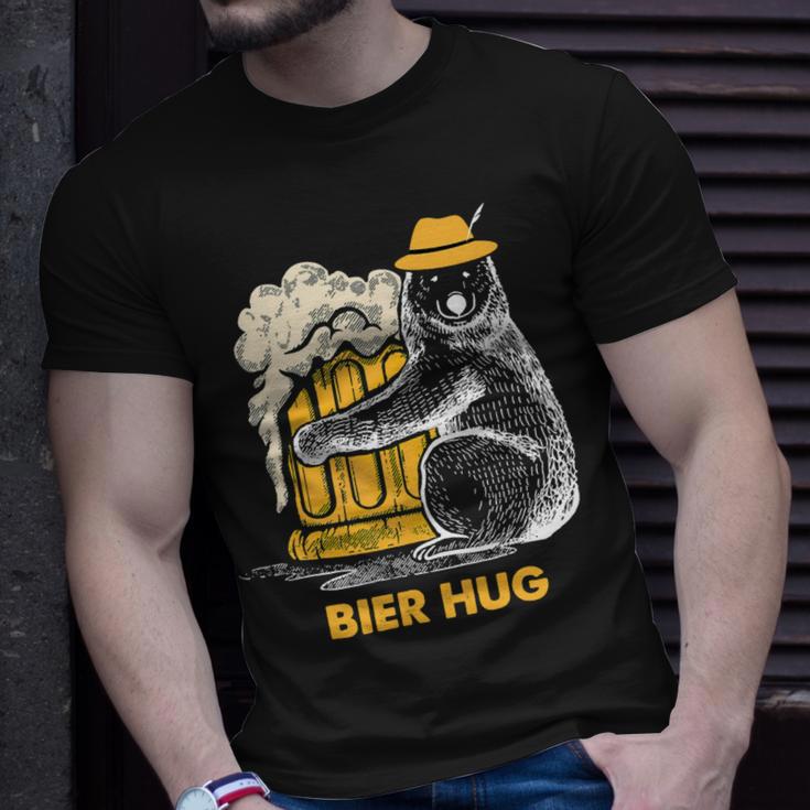 Beer Bier Hug Funny Oktoberfest Drinking Beer Party Beer Lover44 Unisex T-Shirt Gifts for Him