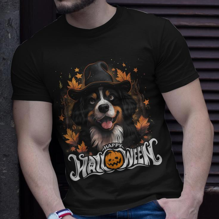 Bernese Mountain Dog Halloween Costume Pumpkin Witch T-Shirt Gifts for Him