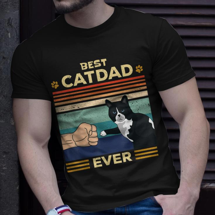 Best Cat Dad Ever Vintage Retro Cat Gifts Men Fathers Day Unisex T-Shirt Gifts for Him