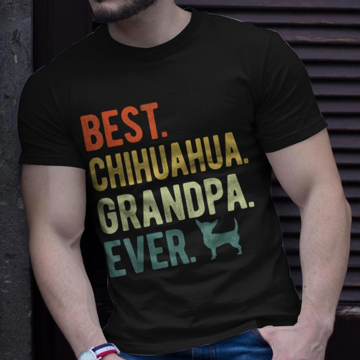 Best Chihuahua Grandpa Ever Dog Lovers Fathers Day Unisex T-Shirt Gifts for Him