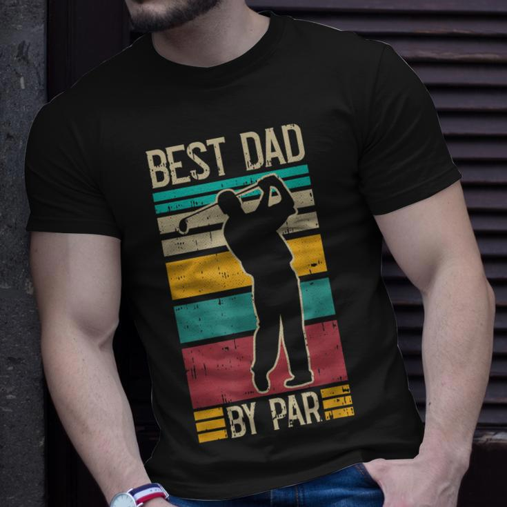 Best Dad By Par Golf Player Retro Golfing Sports Golfer Unisex T-Shirt Gifts for Him