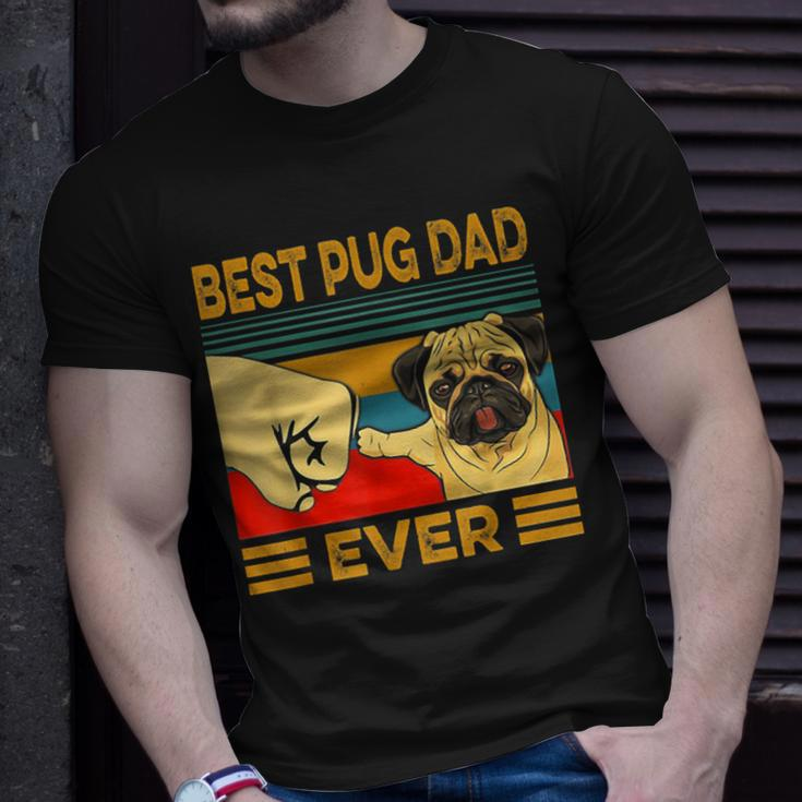 Best Pug Dad Ever Retro Vintage Unisex T-Shirt Gifts for Him