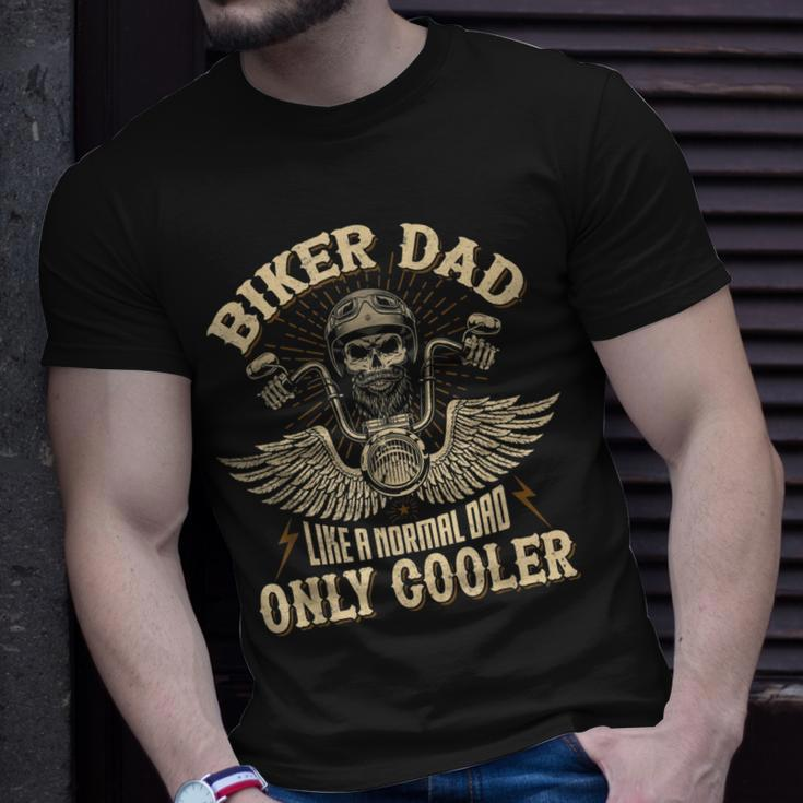 Biker Dad Motorcycle Fathers Day For Funny Father Biker Unisex T-Shirt Gifts for Him