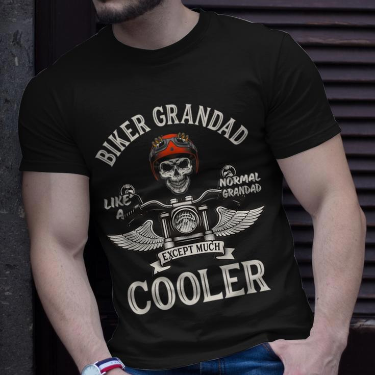 Biker Grandpa - Motorbike Grandad Biker Grandad Unisex T-Shirt Gifts for Him