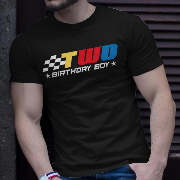 Birthday Boy 2 Two Race Car 2Nd Racing Pit Crew Driver Unisex T-Shirt Gifts for Him