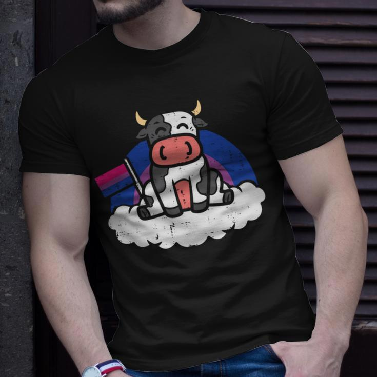 Bisexual Flag Cow Lgbt Bi Pride Stuff Farmer Animal Unisex T-Shirt Gifts for Him