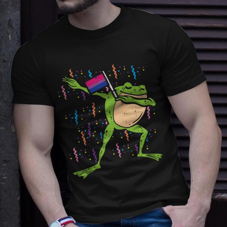 Bisexual Flag Frog Dab Lgbt Bi Pride Stuff Animal Unisex T-Shirt Gifts for Him