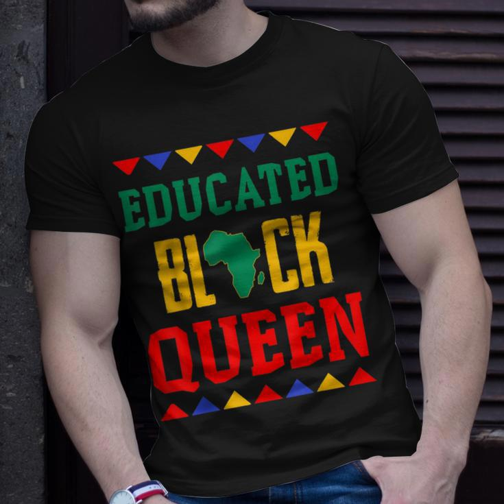 Black Queen Educated African Pride Dashiki T-Shirt Gifts for Him