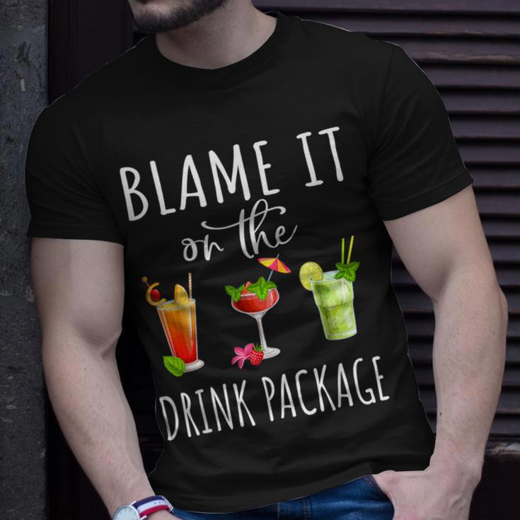 Blame It On The Drink Package Cruise Cruising Cruiser T-Shirt Gifts for Him
