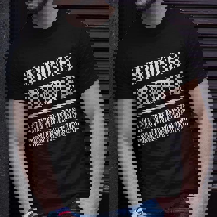 My Body Is A Temple Ancient And Crumbling Probably Cursed T-Shirt Gifts for Him