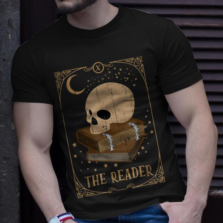 Book Reader Tarot Card Pagan Goblincore Goth Occult Book Tarot Funny Gifts Unisex T-Shirt Gifts for Him