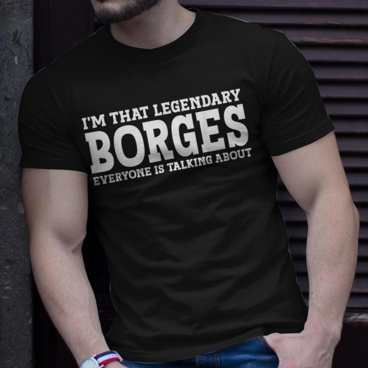 Borges Surname Team Family Last Name Borges T-Shirt Gifts for Him
