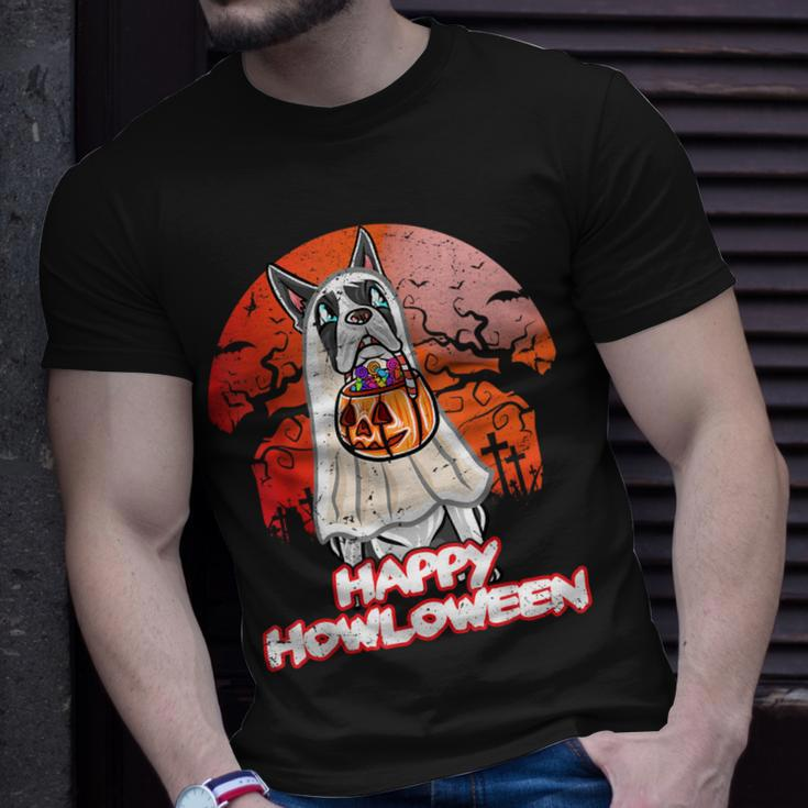 Boston Terrier Happy Halloween Costume Ghost T-Shirt Gifts for Him