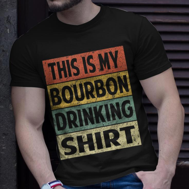 Bourbon Funny Alcohol Drinking Retro Bourbon Unisex T-Shirt Gifts for Him