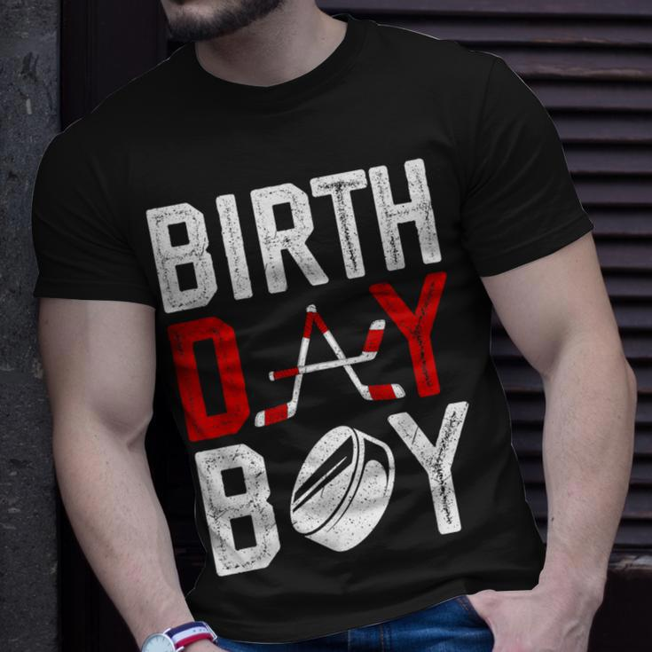 Boy Birthday Party Decorations Hockey Winter Sports Fans T-Shirt Gifts for Him