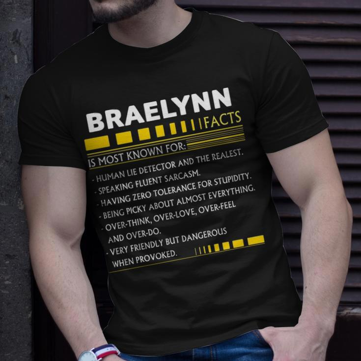 Braelynn Name Gift Braelynn Facts V2 Unisex T-Shirt Gifts for Him