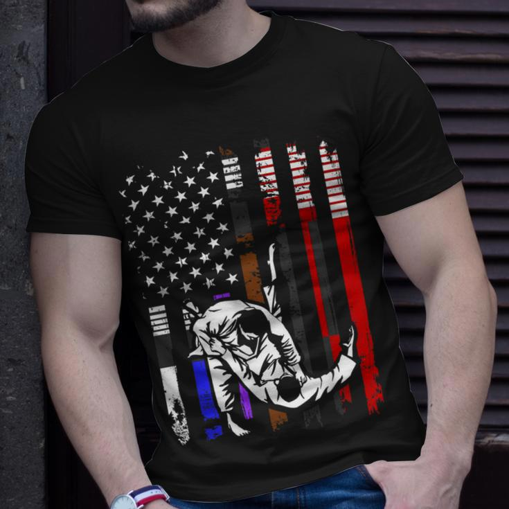 Brazilian Jiu Jitsu Stars & Stripes Rank Bjj Flag T-Shirt Gifts for Him