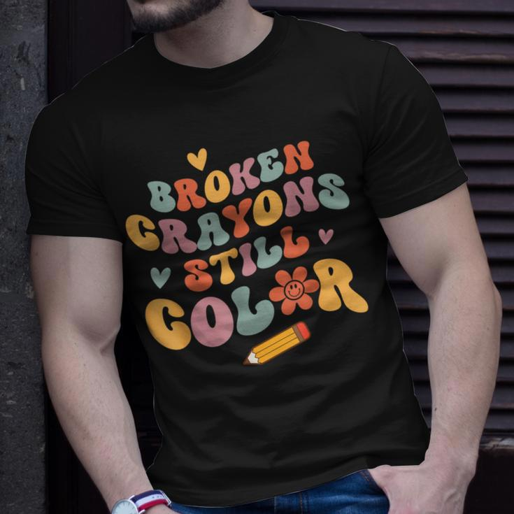 Broken Crayons Still Color Mental Health Awareness Mind T-Shirt Gifts for Him