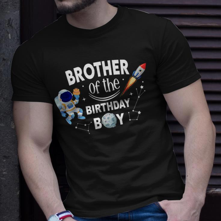 Brother Of The Birthday Boy Space Astronaut Birthday Family Unisex T-Shirt Gifts for Him