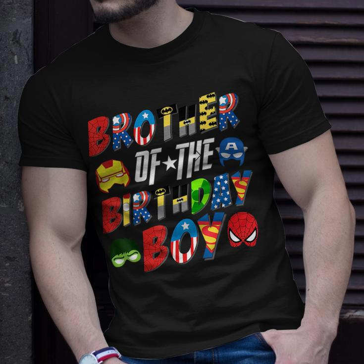 Brother Of The Superhero Birthday Boy Super Hero Family Unisex T-Shirt Gifts for Him