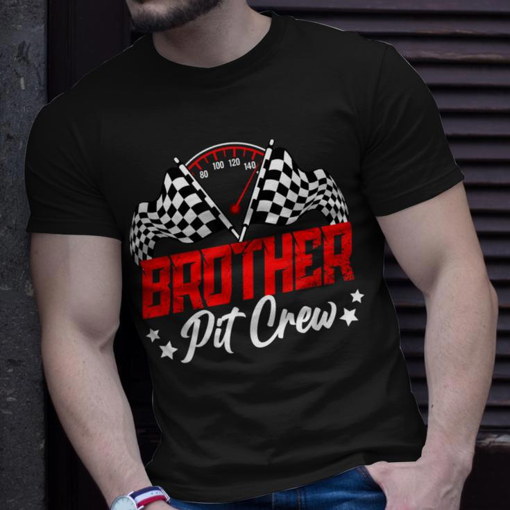 Brother Pit Crew Birthday Party Race Car Lover Racing Family T-Shirt Gifts for Him