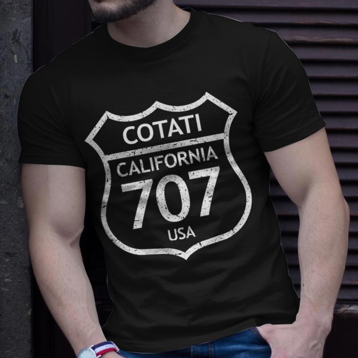California Area Code 707 Cotati Ca Home State T T-Shirt | Mazezy