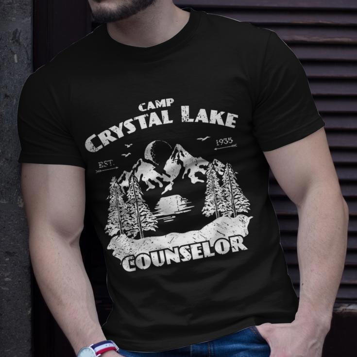 Camp Camping Crystal Lake Counselor Vintage Horror Lover Counselor T-Shirt Gifts for Him