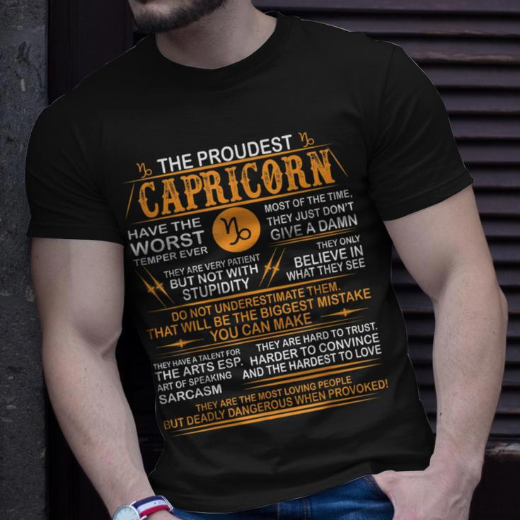 Capricorn Worst Temper Dangerous When Provoked T-Shirt Gifts for Him