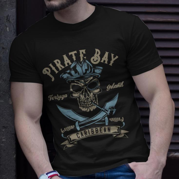 Caribbean Islands Pirate Skull T-Shirt Gifts for Him