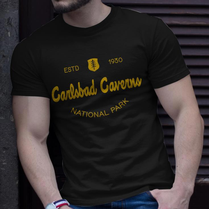 Carlsbad Caverns National Park Classic Script Style Text T-Shirt Gifts for Him