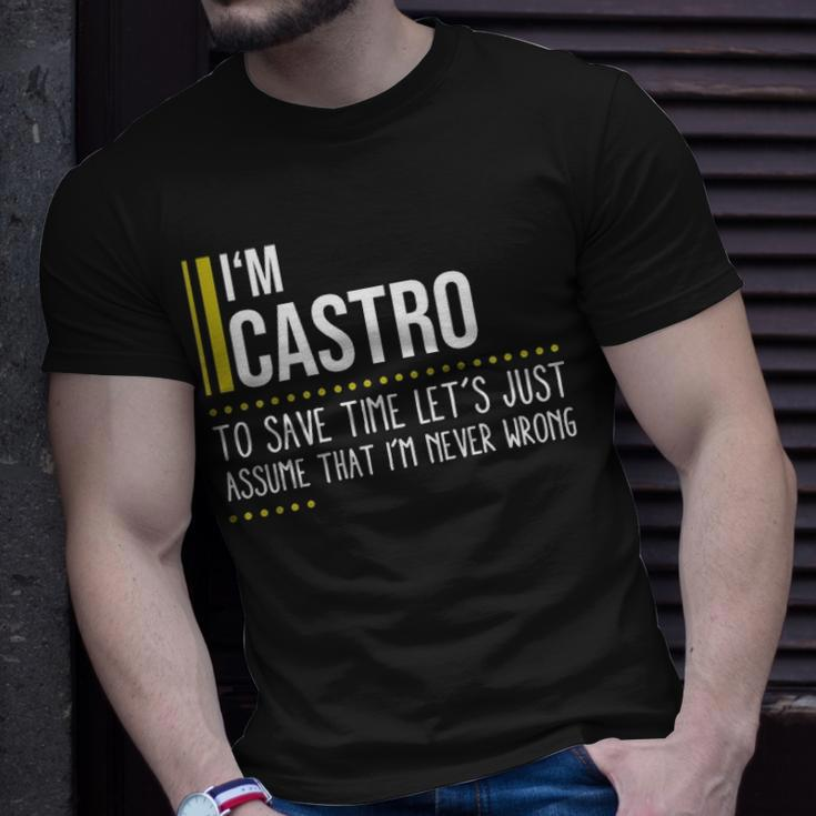 Castro Name Gift Im Castro Im Never Wrong Unisex T-Shirt Gifts for Him