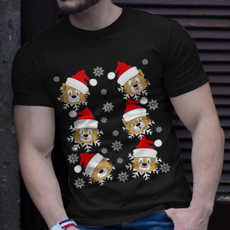Cat Face Expression Ugly Christmas Sweater T-Shirt Gifts for Him