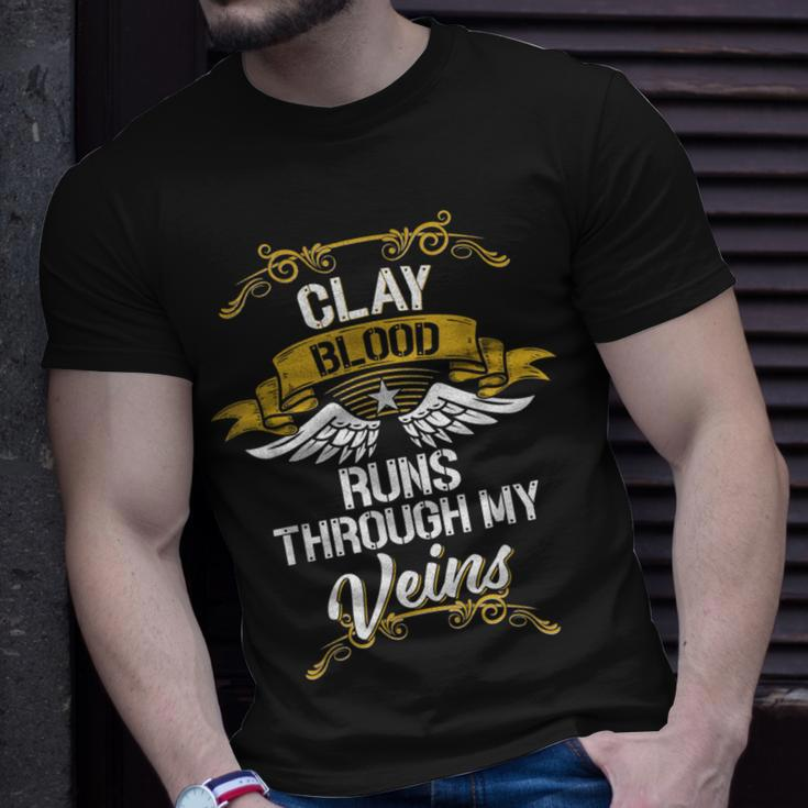 Clay Blood Runs Through My Veins T-Shirt Gifts for Him